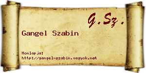 Gangel Szabin névjegykártya